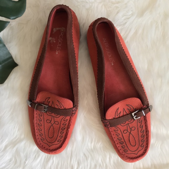 AEROSOLES | Shoes | Boho Hippie Leather Buckle Mocassin Loafers | Poshmark